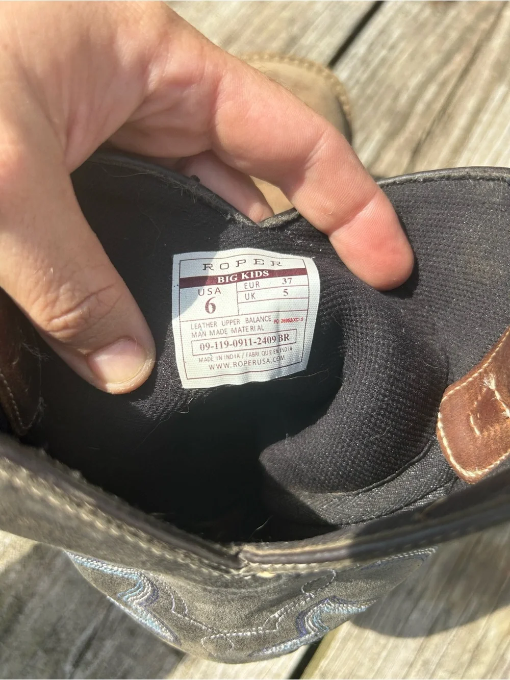 Boys Roper Western Cowboy Boots